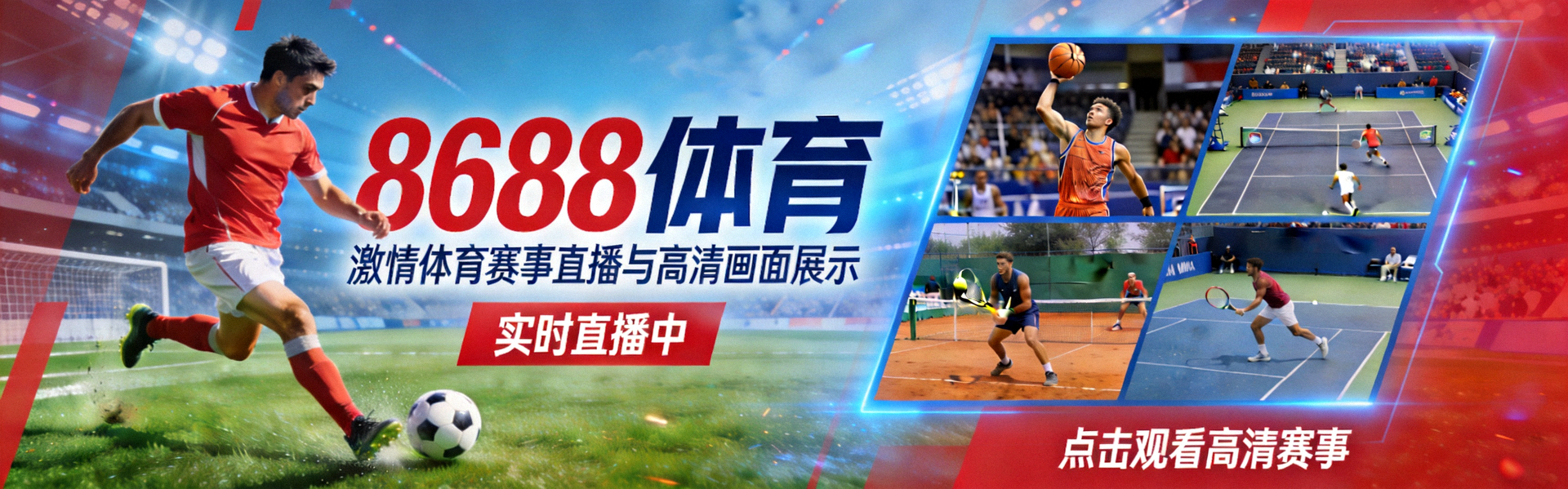8688体育首页大横幅 - 激情体育赛事直播与高清画面展示